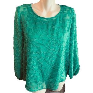 Alfani Turquoise Eyelash Top w/Cami Small NWT